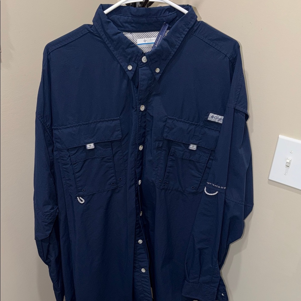 Columbia Men's Dark Blue Shirt Jacket
